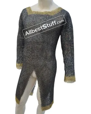 Titanium Long Length Maille Shirt Riveted Large Chest 50